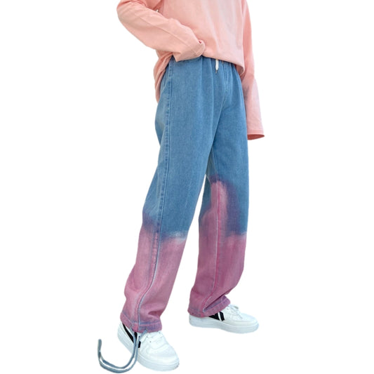 Ombre Drawstring Jeans