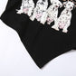Romn Girl Dalmatians Print T-shirt