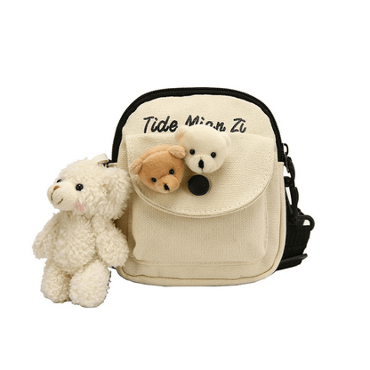 Bear Accessories Canvas Bag