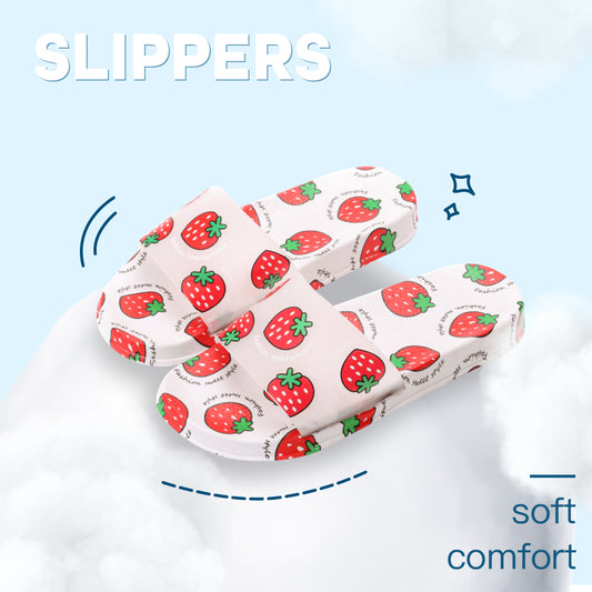 S1 Fruits Print Slippers