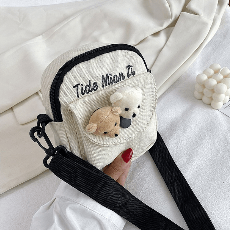 Bear Accessories Canvas Bag