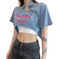 Letters Print Crop T-shirt