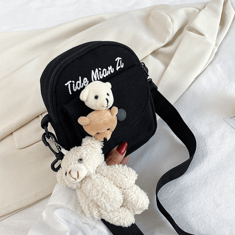 Bear Accessories Canvas Bag