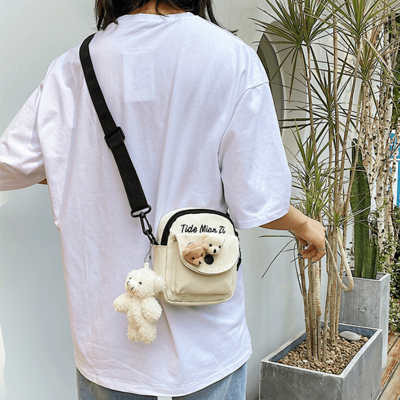 Bear Accessories Canvas Bag